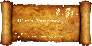 Mózes Zsuzsanna névjegykártya