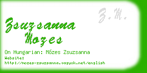 zsuzsanna mozes business card