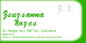 zsuzsanna mozes business card